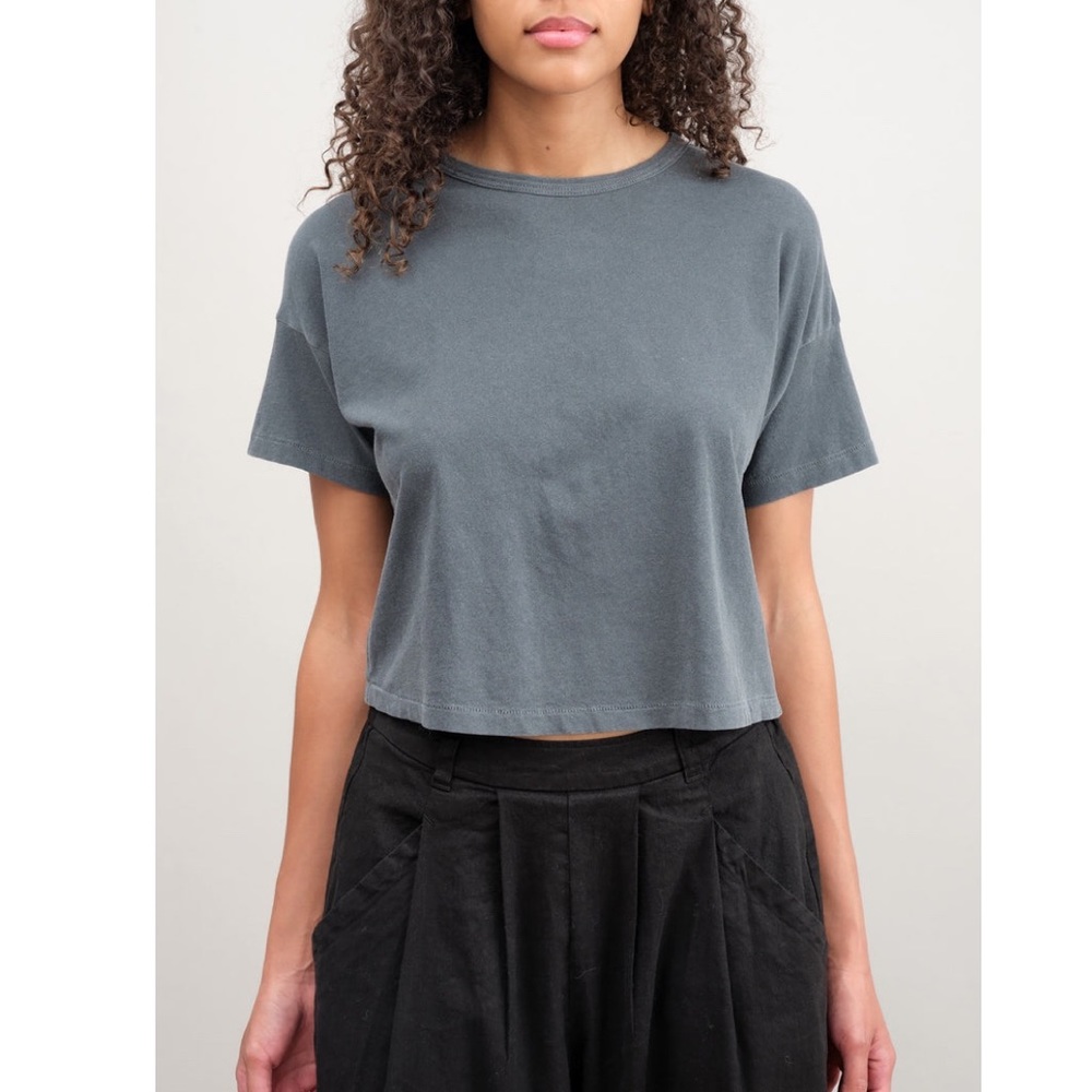 ASOS Slate Gray Cropped Crewneck Tee